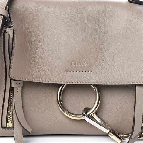 chloe faye mini motty grey|CHLOE Calfskin Mini Faye Day Shoulder Bag Motty Grey.